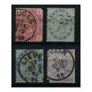 Belgium 1883 Definitive issue, good to fine used, 50c blunt corner. SG63-66