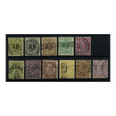 Belgium 1884-91 Definitive issue (11v), good to fine used, some vals faulty. SG67-77