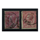 Belgium 1884-91 10c Both undershades, good to fine cds used. SG71+a