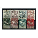 Belgium 1910 Brussels Exhibition, good to fine used. SG109-116