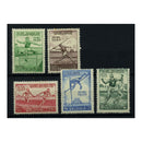 Belgium 1950 Athletic Championships, mtd mint. SG1311-15