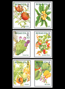 Bermuda Fruits 6 Value stamps