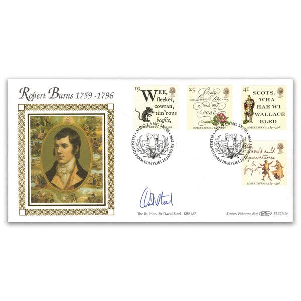 1996 Robert Burns Signed David Steel