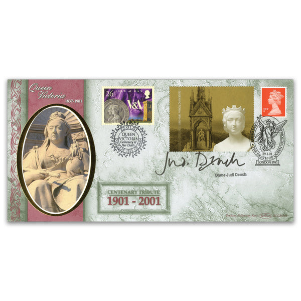 2001 Queen Victoria Label Signed by  Dame Judi Dench