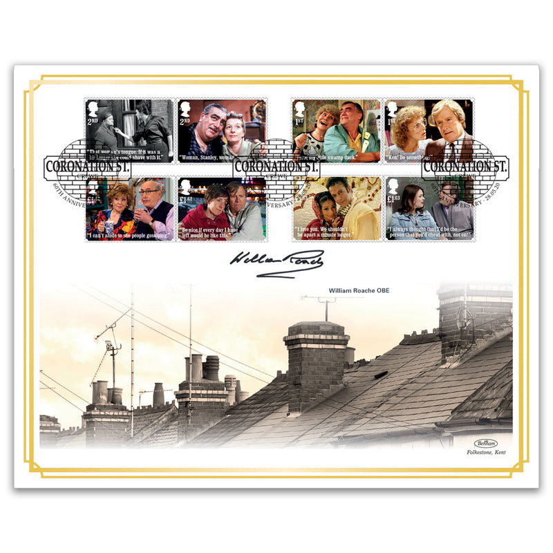 2020 Coronation Street Stamps BLCS 5000 Signed William Roache OBE