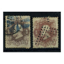 Brazil 1866-68 20r Both shades, good to fine used. SG44+a
