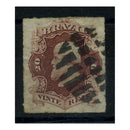 Brazil 1877 20r Rosy-brown, roulette, good to fine used. SG51