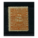 Br Guiana 1860-63 2c Deep-orange, thick ppr, perf 12, mtd mint, gum a bit sweatted, PART WMK. SG30