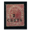 British Honduras 1888 2c on 6d rose, perf 14, lightly mtd mint. SG25_BRIH0025MML