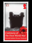 British Indian Ocean Island Territory WWI 100th Anniversary 4 value set 11/11/18