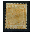 BVIs 1883-84 _d Yellow-buff, wmk CA, fine cds used. SG26