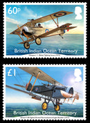 British Indian Ocean Territory  WW1 Aircraft in British Service 6 value set   6/3/17
