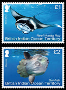 British Indian Ocean Territory Megafauna 6 value set 8/6/17