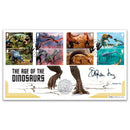 2024 Dinosaurs Stamps Coin Cover Signed Stephen Fry