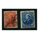 Canada 1893 20 and 50c, An unusually fine cds used duo, a premium pair. SG115-16_CAND0115U2