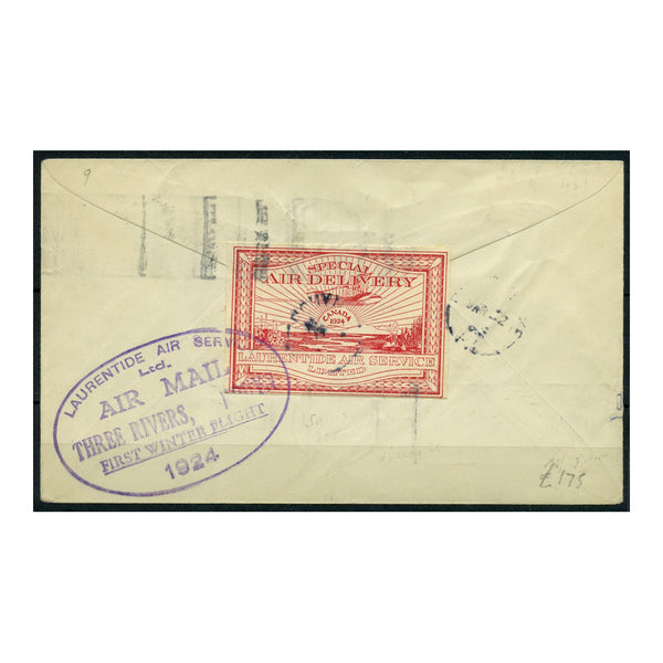 Canada 1925 Laurentide airway first winter flight Trois-rivieres to Rouyn cover. SG248, UNI#CL4_CAND0248UCVR