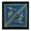 Cape of GH 1853 4d Deep-blue / slightly blued ppr, se-tenant pair, fine used, near 3 margins. SG4_CAVC0004U2A