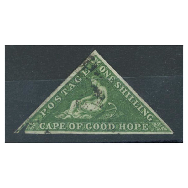 Cape of GH 1859-63 1/- Deep dark green, 3 margins fine used. SG8b_CAVC0008BU