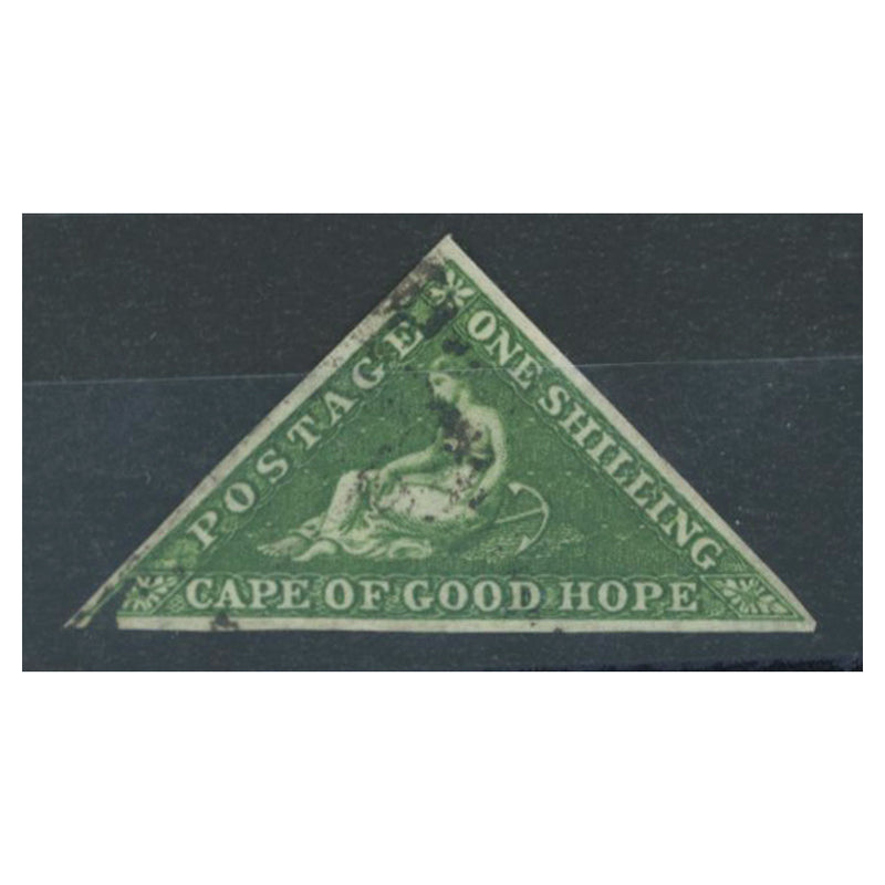 Cape of GH 1859-63 1/- Deep dark green, 3 margins fine used. SG8b_CAVC0008BU