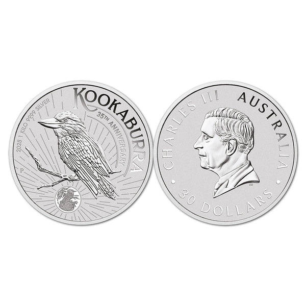 2025 Silver 1oz Australian Kookaburra 35th Anniversary Edition