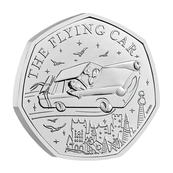 2025 Harry Potter - The Flying Car BU UK 50p Coin
