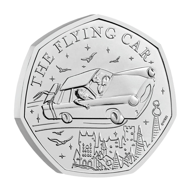 2025 Harry Potter - The Flying Car BU UK 50p Coin
