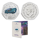2025 Harry Potter - The Flying Car BU Colourised UK 50p Coin