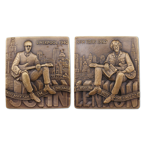 2005 John Lennon 65th Birthday Toned Commemorative Plaque