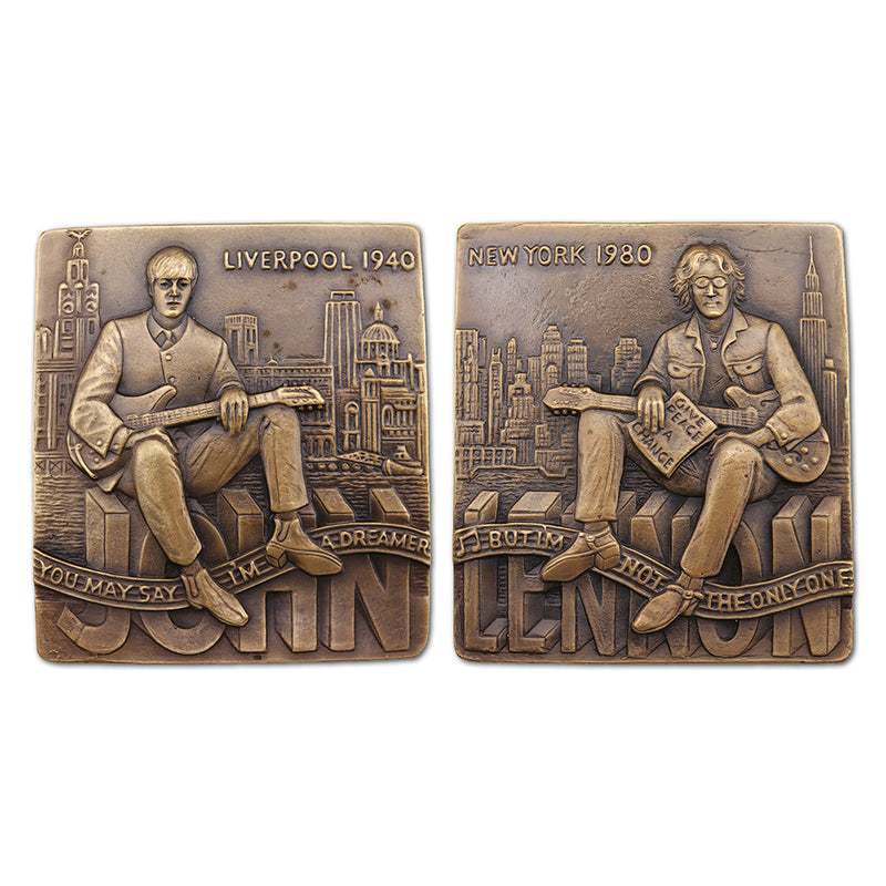 2005 John Lennon 65th Birthday Toned Commemorative Plaque