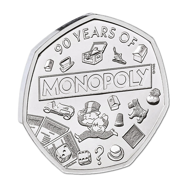 2025 Monopoly BU UK 50p Coin