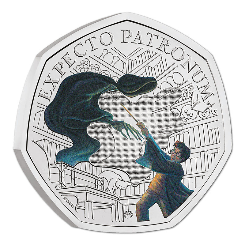 2025 Harry Potter - The Patronus BU Colour UK 50p Coin
