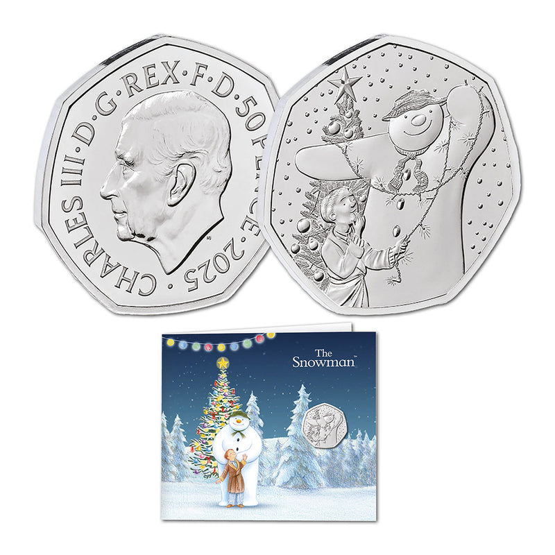 2025 The Snowman BU UK 50p Coin