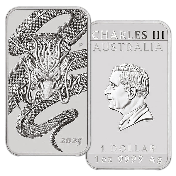 2025 1oz Dragon Rectangular 9999 Silver Coin
