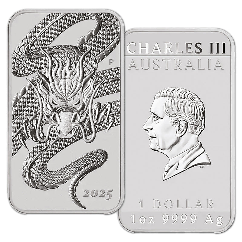 2025 1oz Dragon Rectangular 9999 Silver Coin