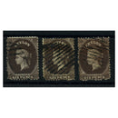 Ceylon 1869-70 6d All 3 shades, perf 12-1/2, good to fine used. SG67+b+c