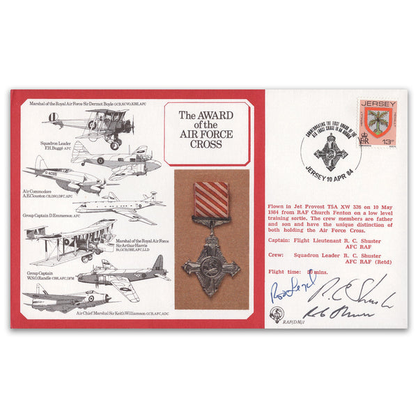 1984 Air Force Cross DM Series - Signed WG Cdr Learoyd, Fl Lieut R.C. Shuster & Sqn Ldr R.C. Shuster