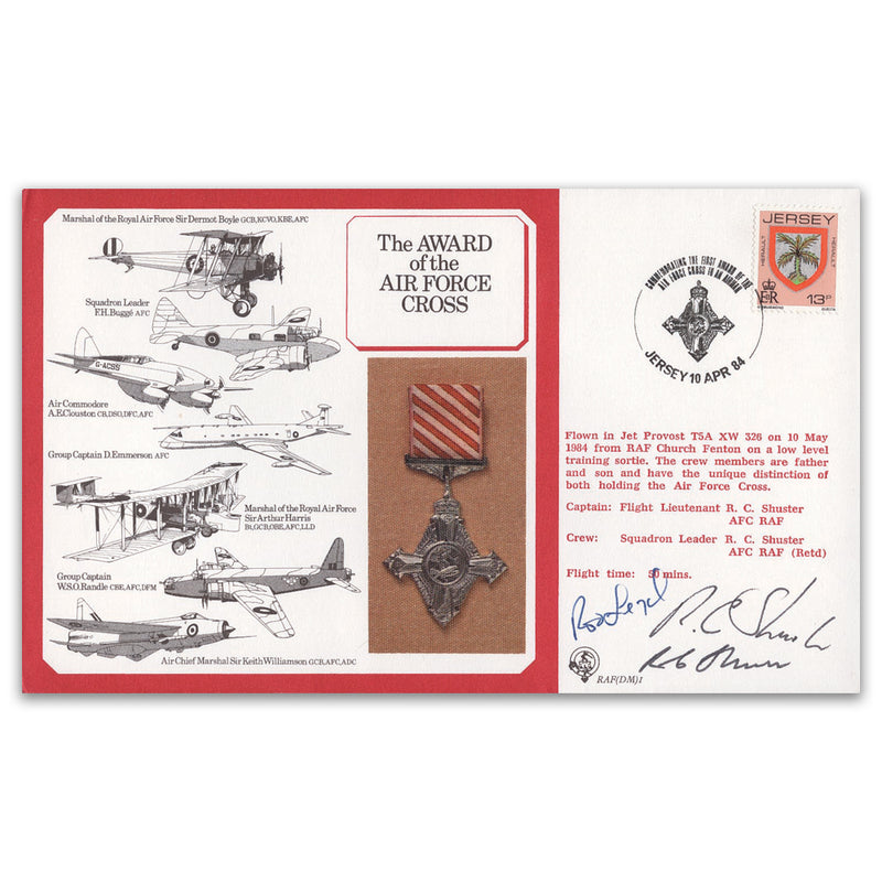 1984 Air Force Cross DM Series - Signed WG Cdr Learoyd, Fl Lieut R.C. Shuster & Sqn Ldr R.C. Shuster