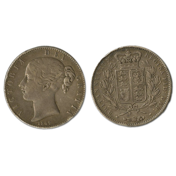 1847 Silver Crown Coin