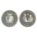 1995 Malta 5 Liri 0.925 Silver Coin. 28.2g_CXC0339