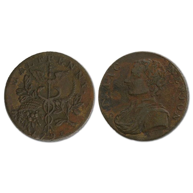 1793 Issac Newton Conder Halfpenny Token