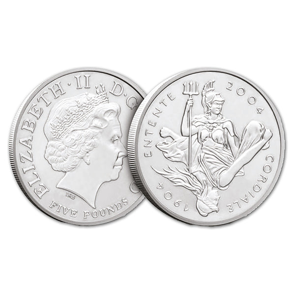 2004 Entente Cordiale Silver Proof Piedfort Crown_CXC0368