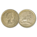 Australia 1954 Commemorative Silver Florin (2/-) Coin - Royal Visit_CXC0449