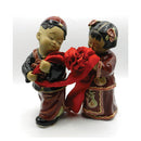 Pair of Chinese Pottery Marriage Figures