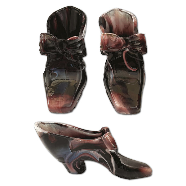 Pair of Slag Glass Shoes_CXG1182