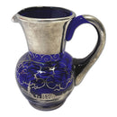Silver Overlay Bristol Blue Jug