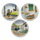 Three Sarreguemines Plates