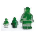 Set of 3 Murano Glass LEGOdt, Transparent Green_CXG1219