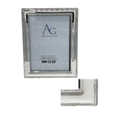 Sterling Silver 7"x5" Ribbon & Reed Design Photo Frame_CXH0287