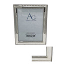 Sterling Silver 8"x 6" Beaded Design Photo Frame_CXH0288