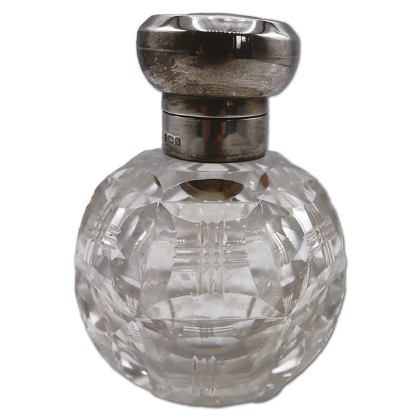 Crystal and Silver Scent Bottle with Bombay Police Crest.